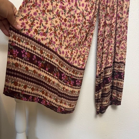 Vici Floral Bohemian Rayon Jumpsuit - Picture 5 of 9